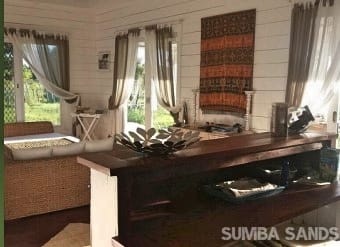 Turnkey beachfront villas estate for sale in East Sumba of freehold land with three luxury villas, direct sea access and full utilities.